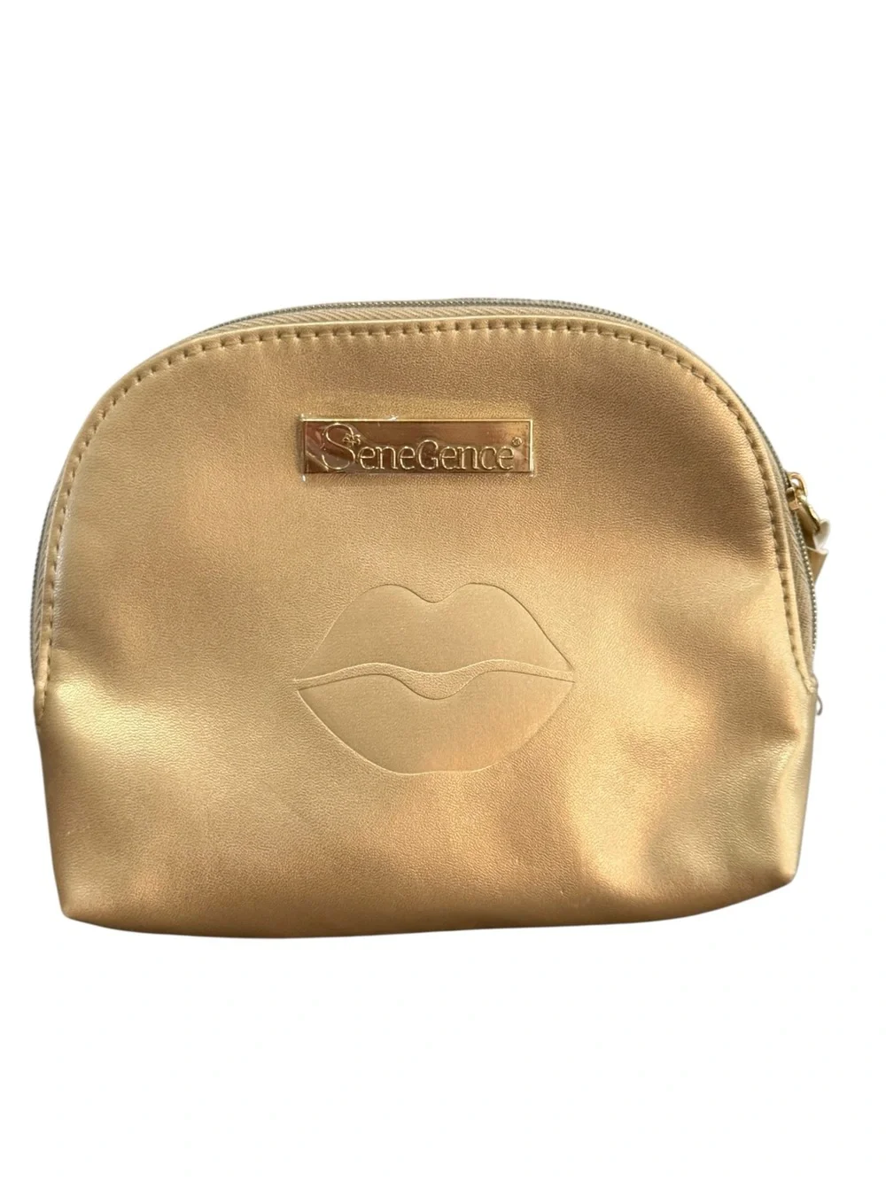 SeneGence Makeup Bag Bundle White Glitter, Rainbow, Gold Lips & Multicolor Bag